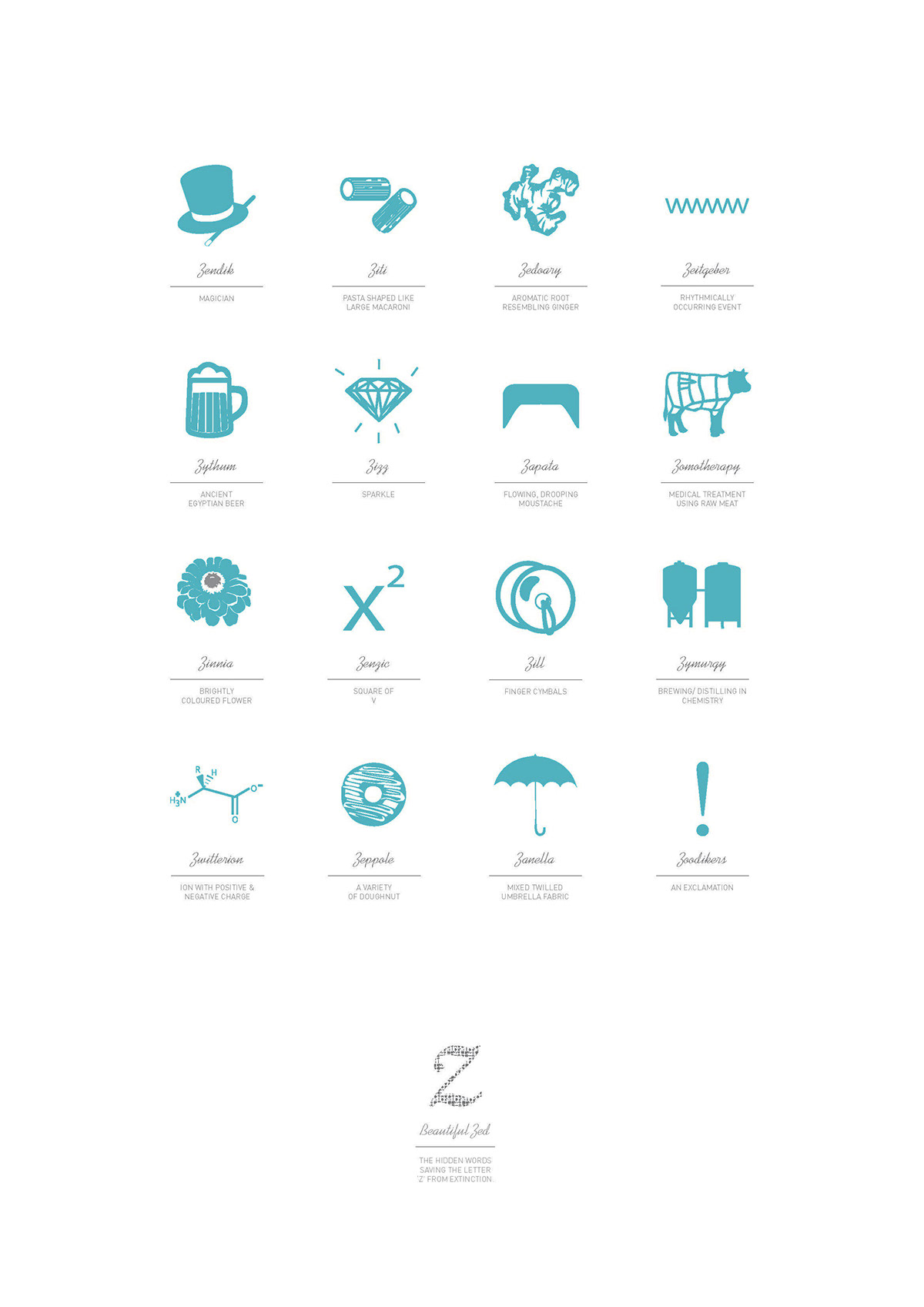 Beautiful z  single colour brand campaign poster Booklet symbol design