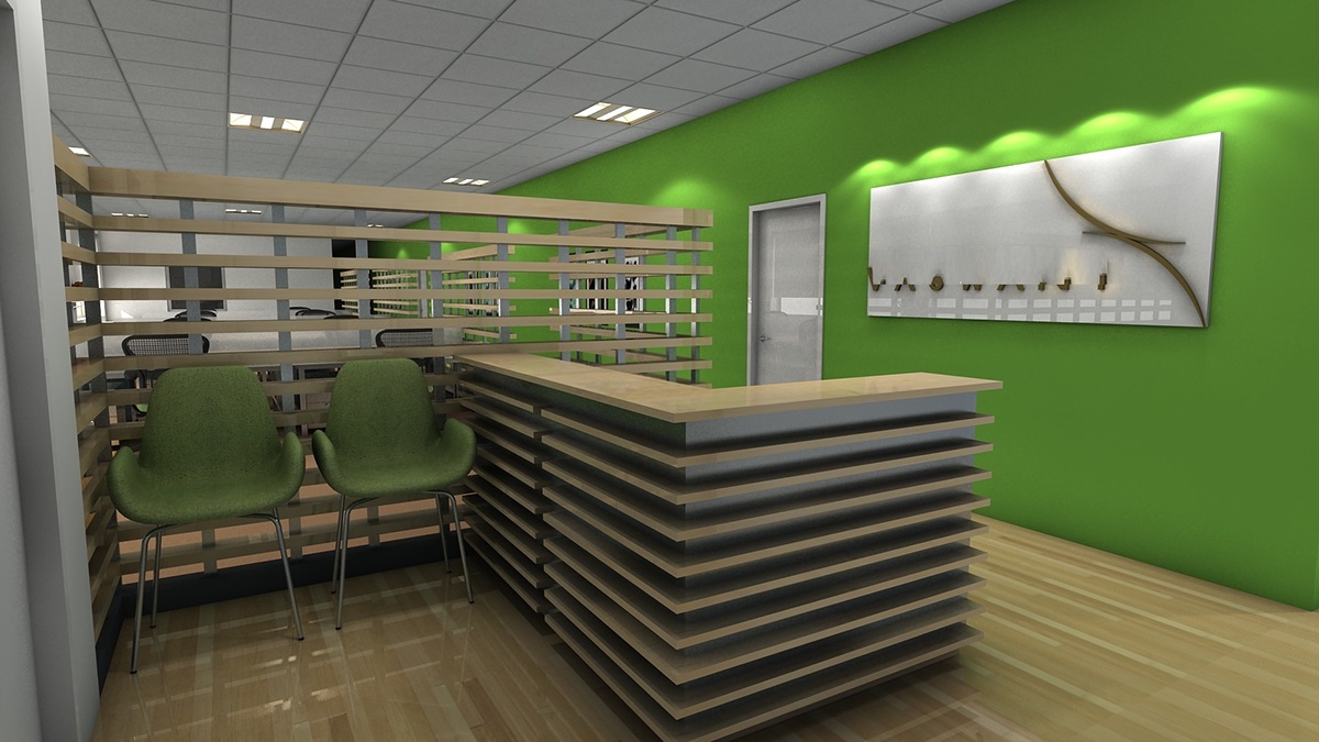 Modern Commercial Office Interior 3d Rendering On Student Show