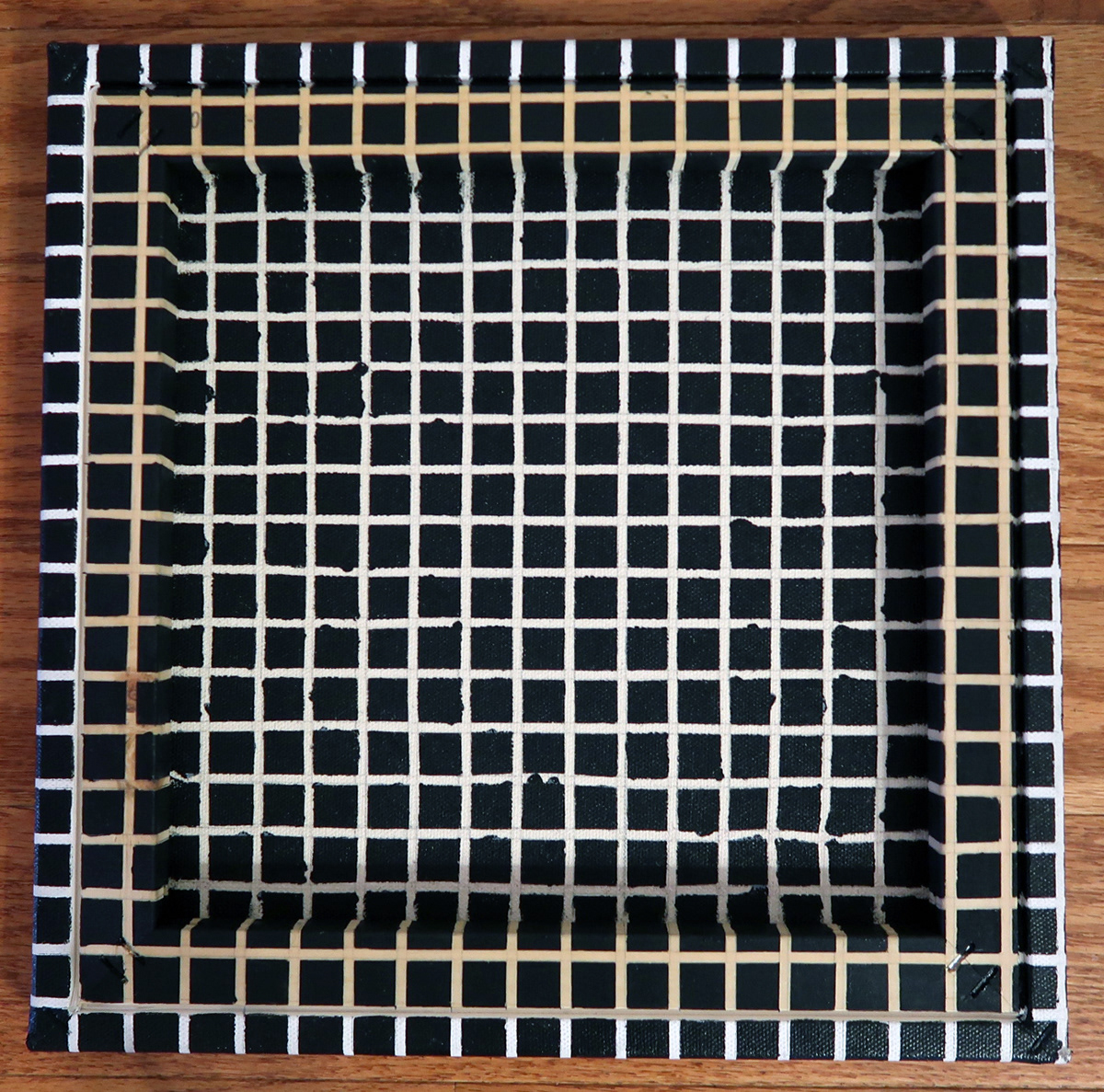 Space  grid square lines side balance matter antimatter Opposites painting  