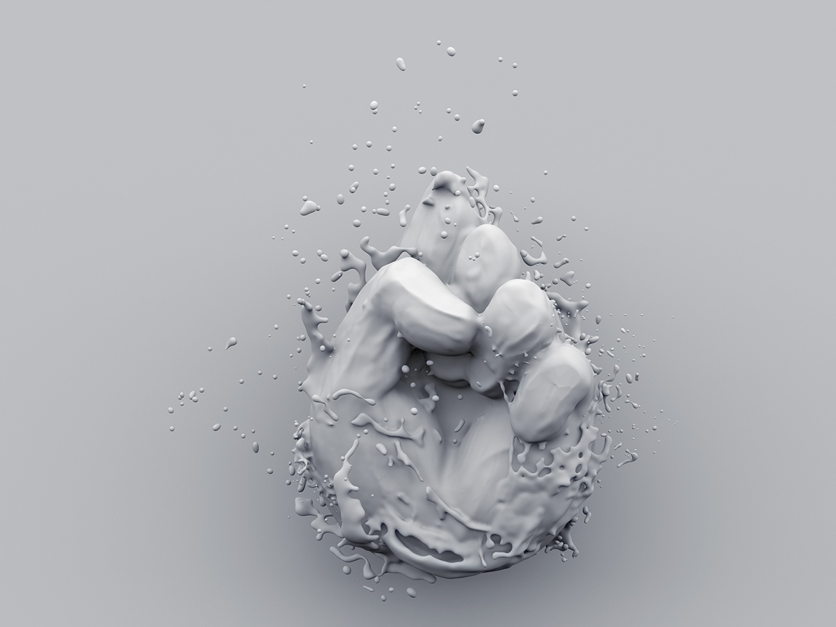 Parachute oil PowerOFFive splash CGI 3D retouch creative photoreal concept fist bottle