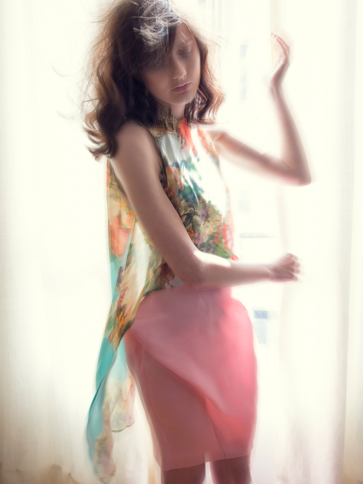 fashion design clothes pink flower taiwan japanese editorial PhotoVogue italia