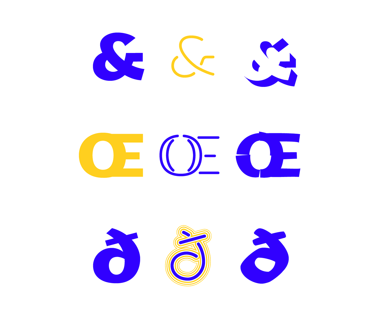 type design font design pischinger pillcrow Multilayer font