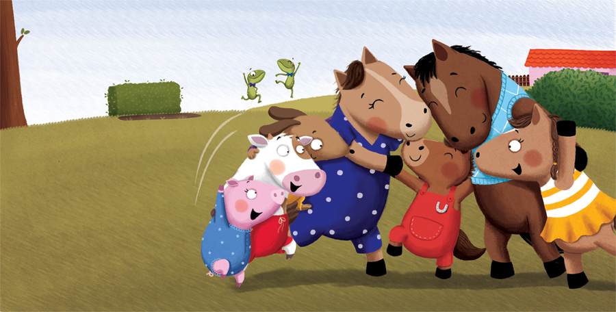 emotions happiness success effort Childrensillustration digital illustration kids art horse Character cute animals