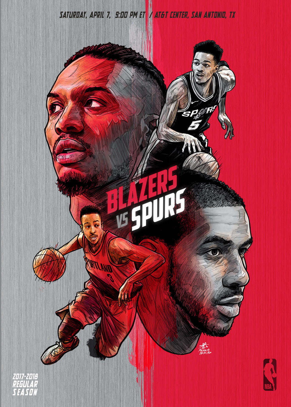 basketball Digital Art  ILLUSTRATION  NBA Sports Design