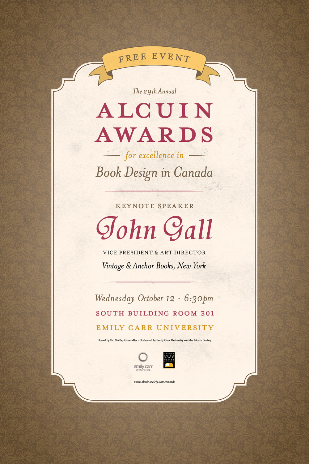 Alcuin Awards Poster Design book design