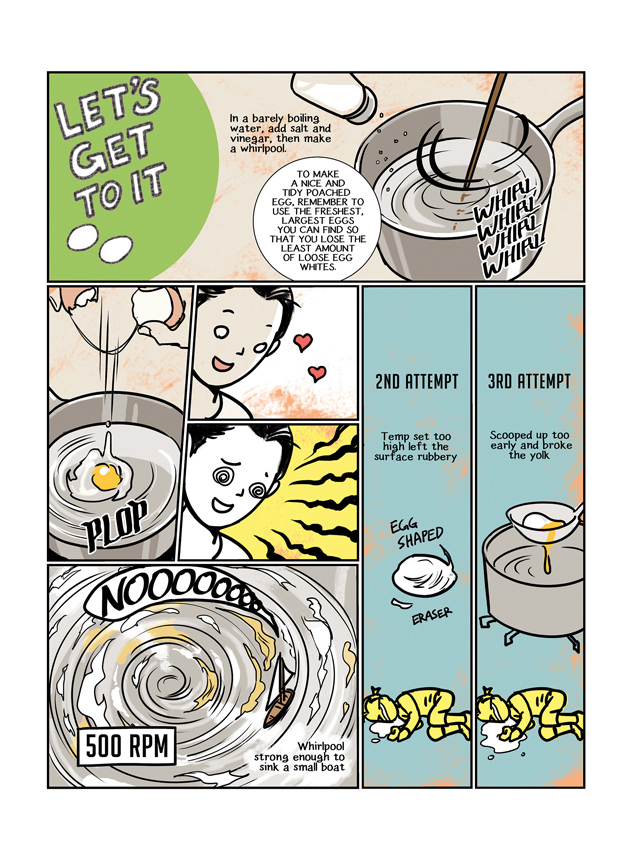 comic foodcomic manga cartoon NonFiction ILLUSTRATION  sequentialart egg cooking