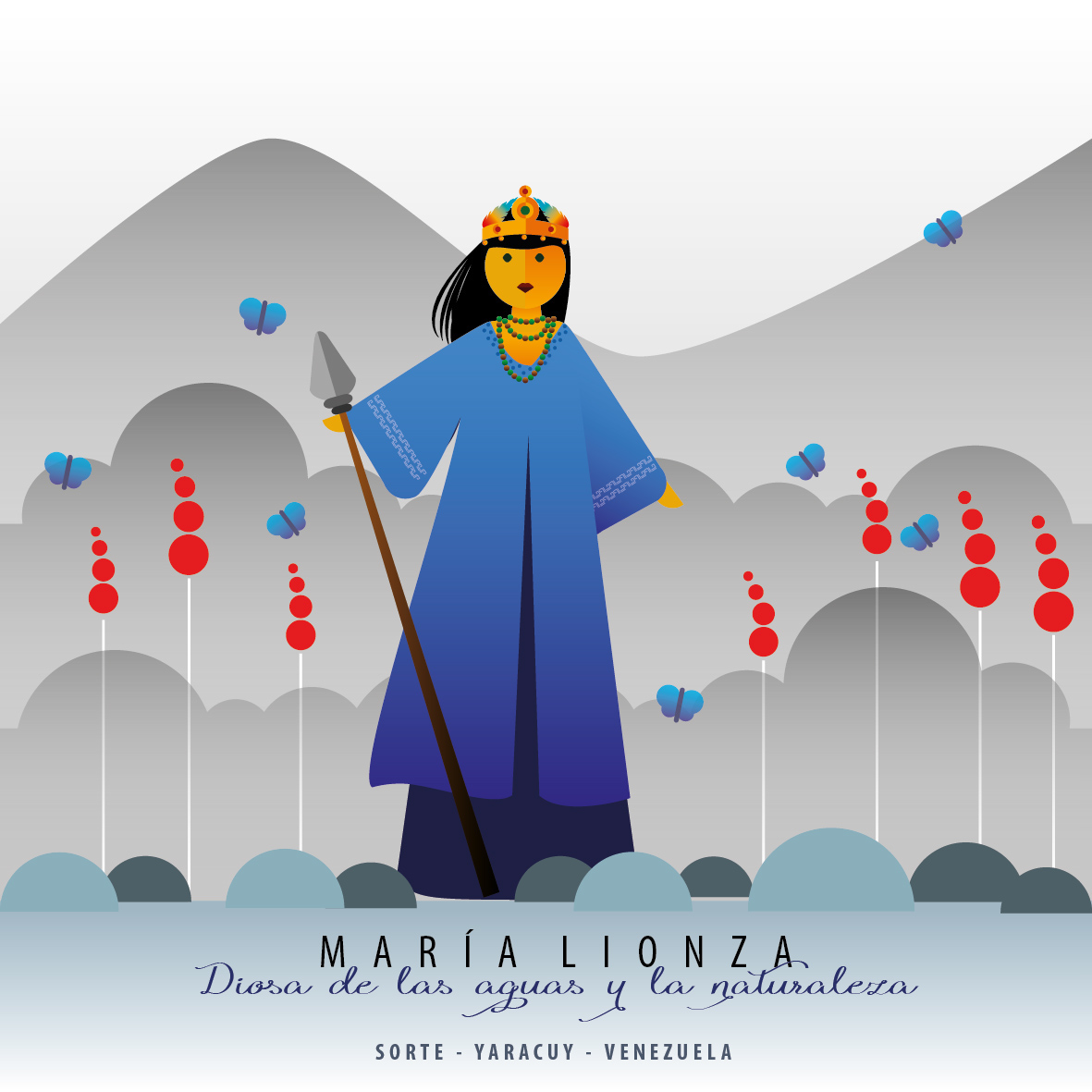 ilustracion diseño venezuela diosa desing