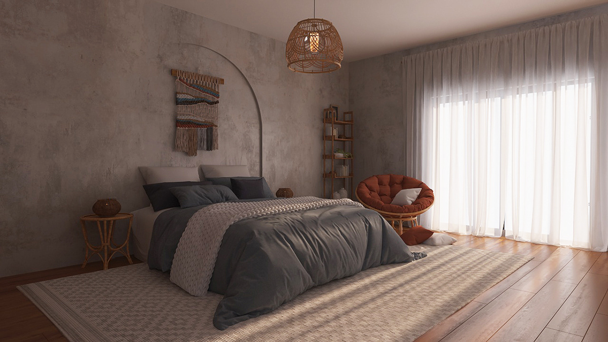 bedroom decor decoration furniture home decor Interior interior design  naturalmaterials rattan wood
