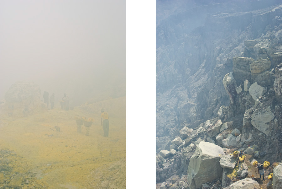indonesia java Kawah Ijen Sulfur Mining Vulcano miner Landscape worker mountains Labour