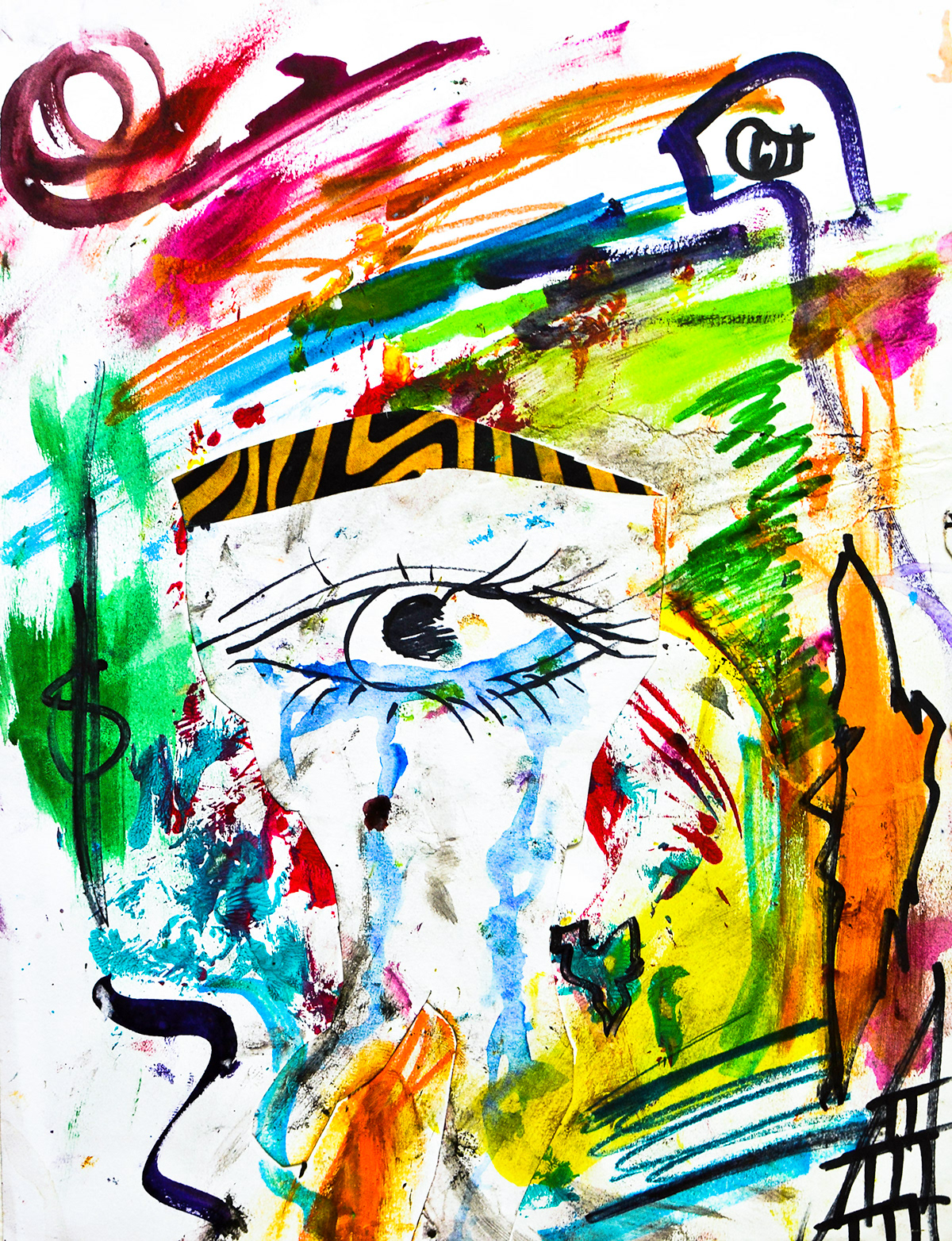 eyes money pyramids illuminati color chaos intuitive conscious enlightened third eye rva Philly nyc trippy watercolor