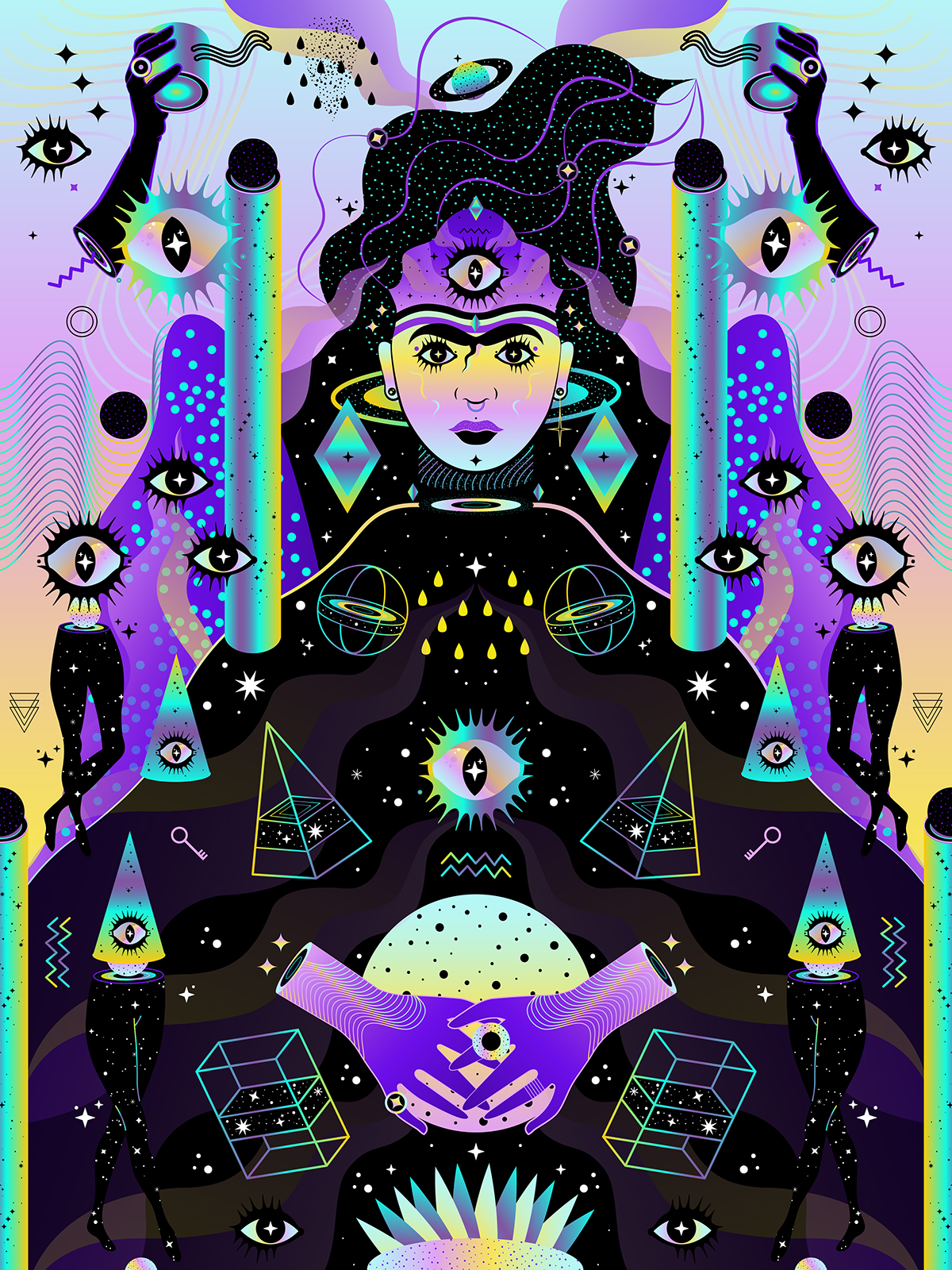 ILLUSTRATION  design Magical Guatemala fridakahlo woman universe
