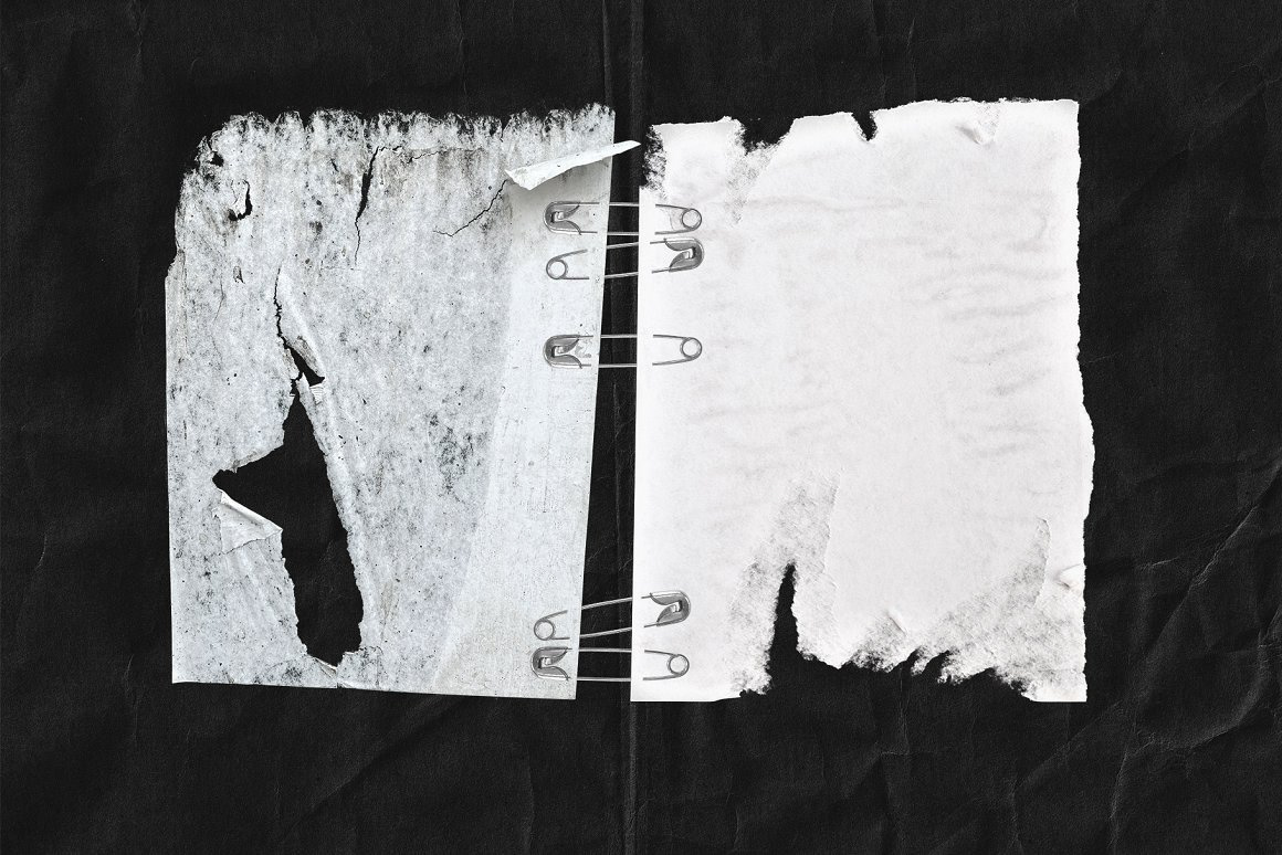 grunge torn paper Mockup mockups artistic toolkit Torn paper sheets Free Torn Paper