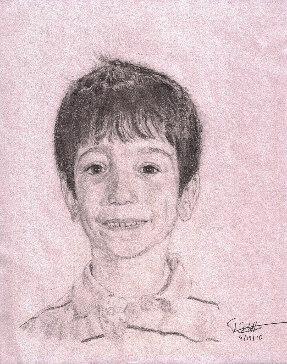 boy portrait graphite