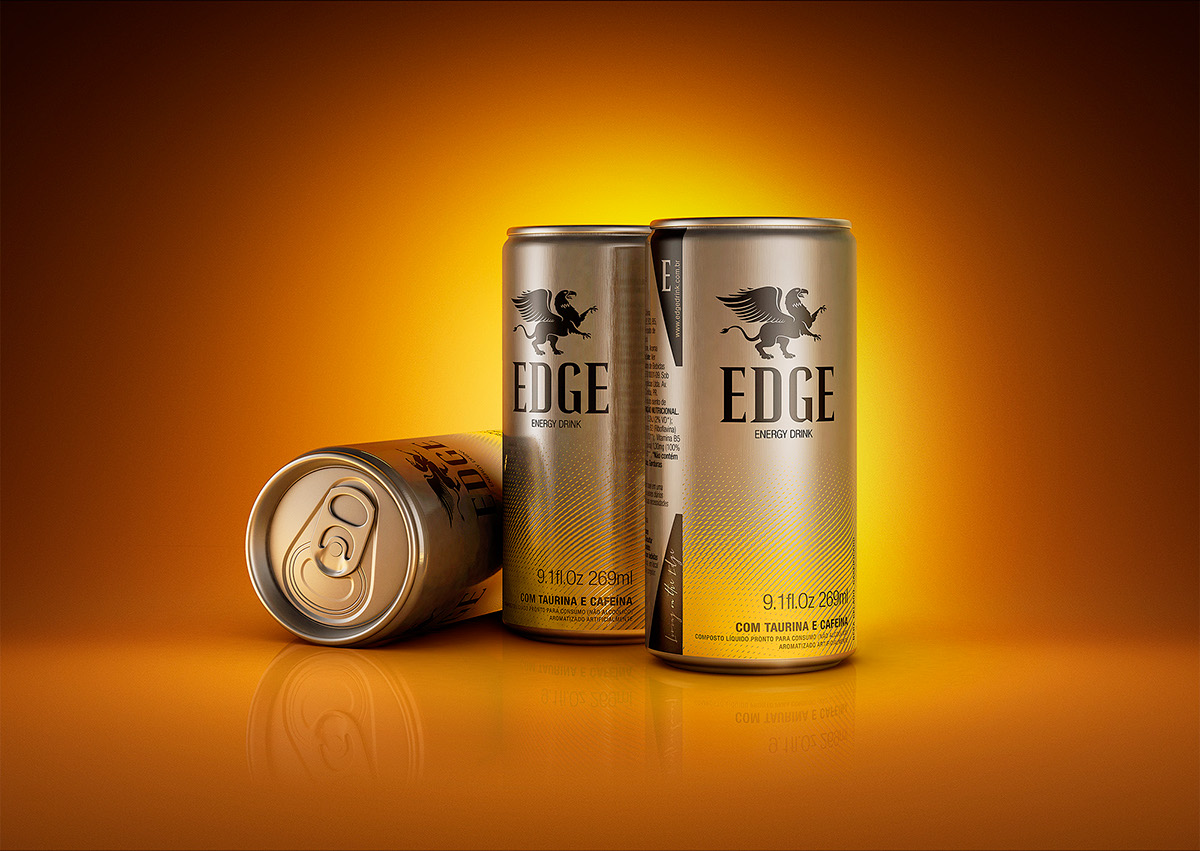 edge energy drink 3D CGI