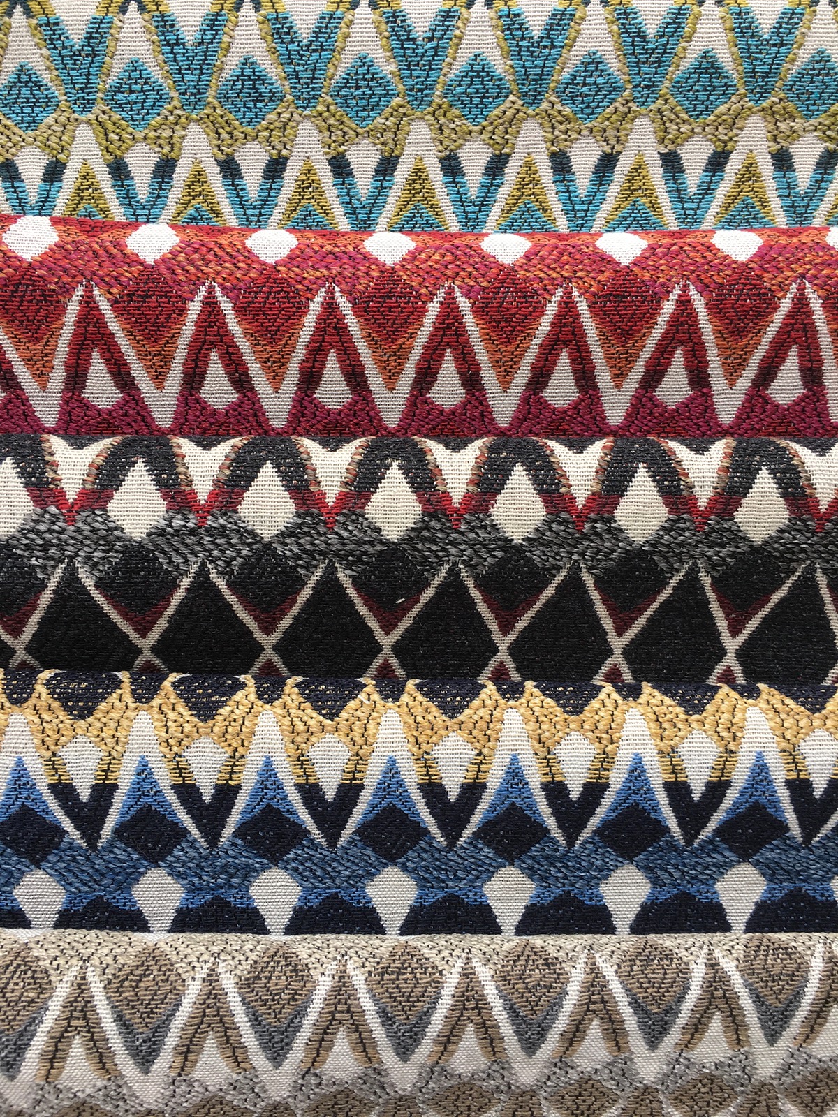 jacquard Woven weaving textile design Interior residential contemporary plaid geometric