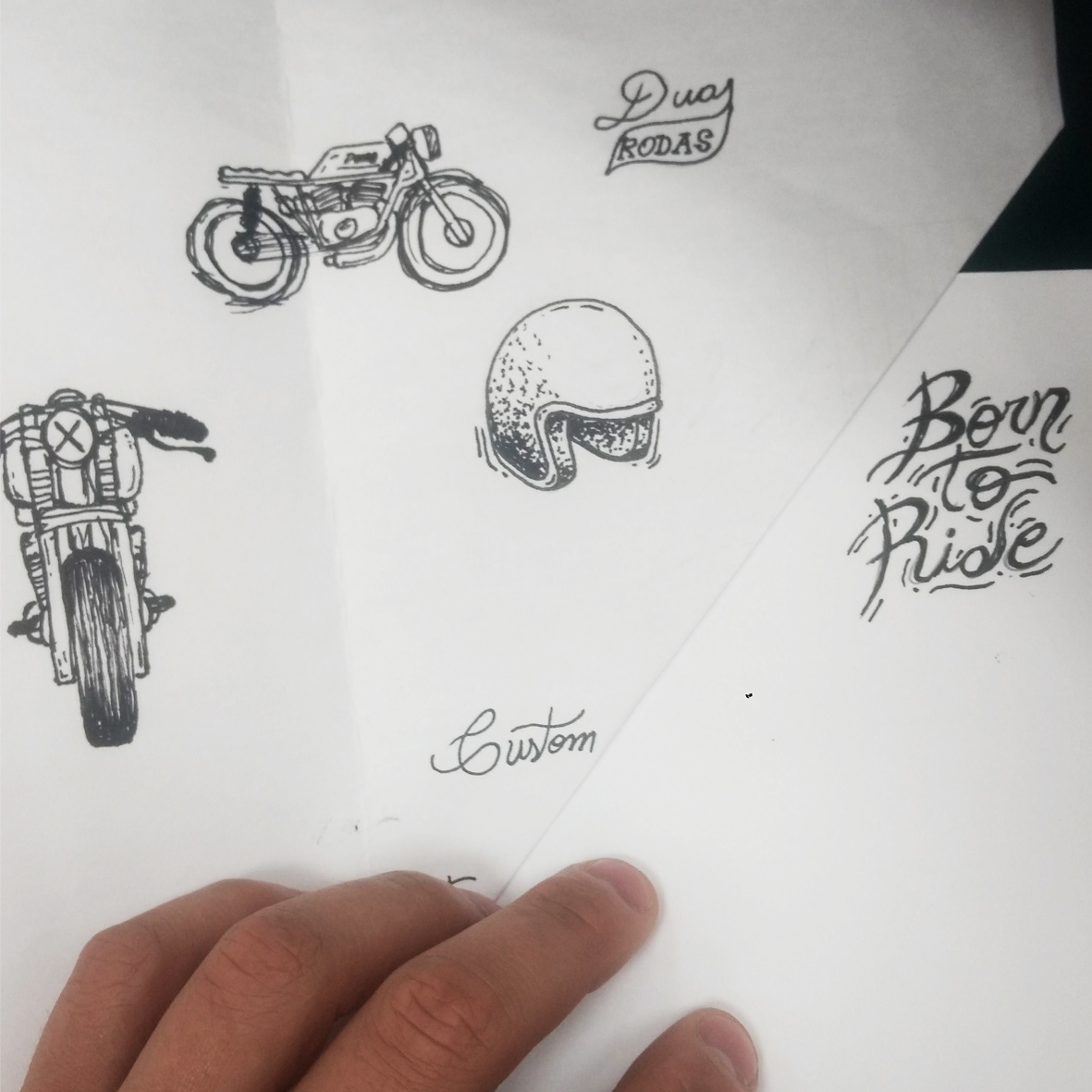ILLUSTRATION  motorcycle Drawing  handmade design graphic design  art poster moto