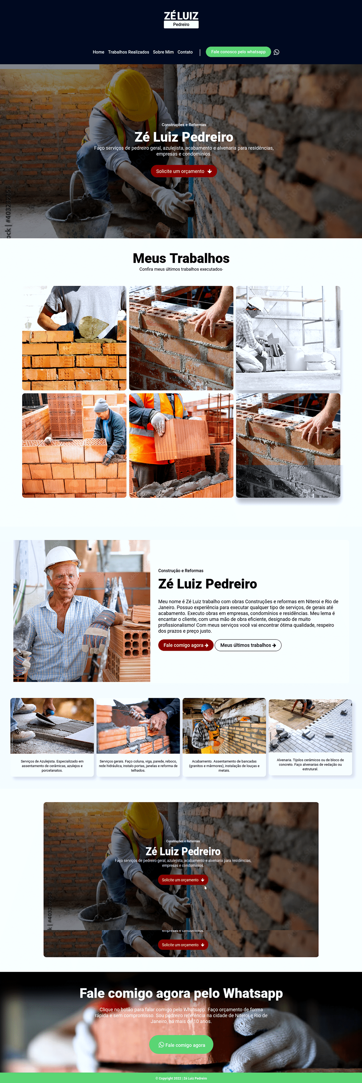bricklayer construction Website