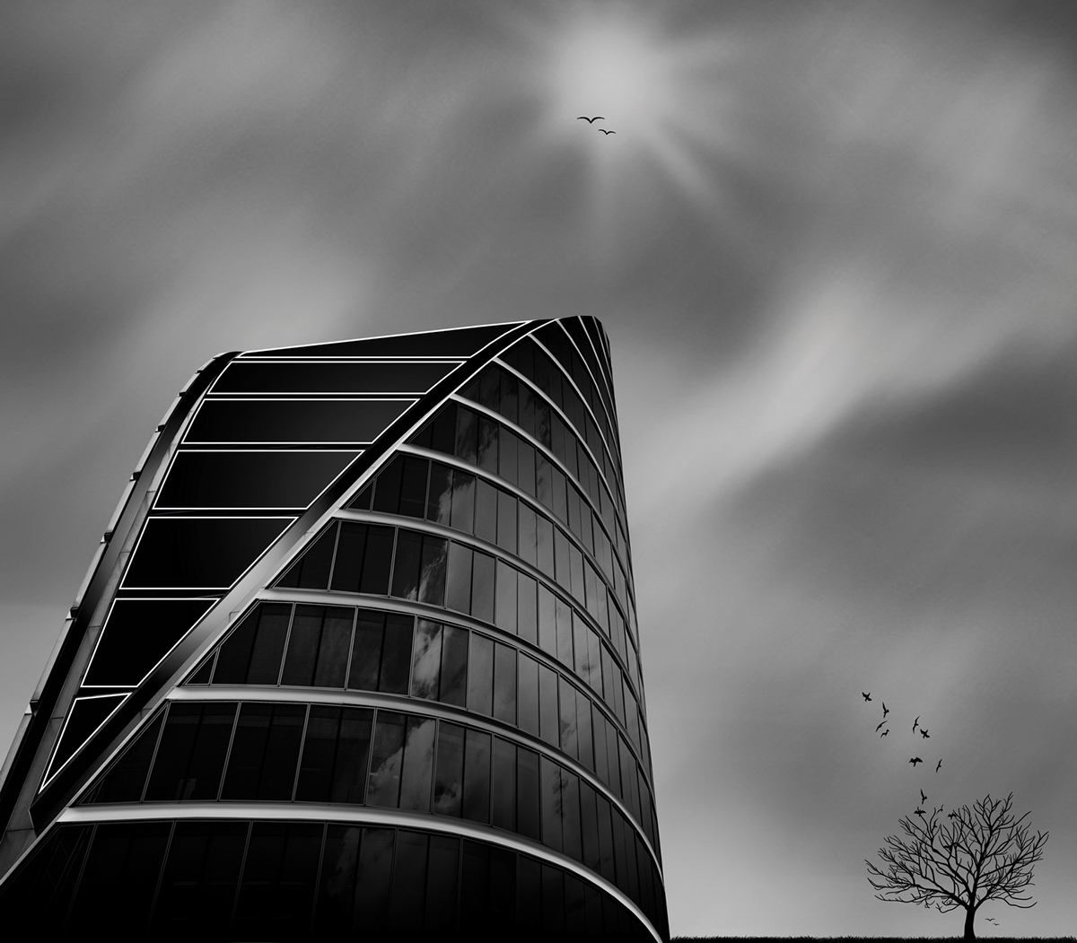 black and White city scape SKY line skyline buildings London Canon canon 5D long exposure fine
