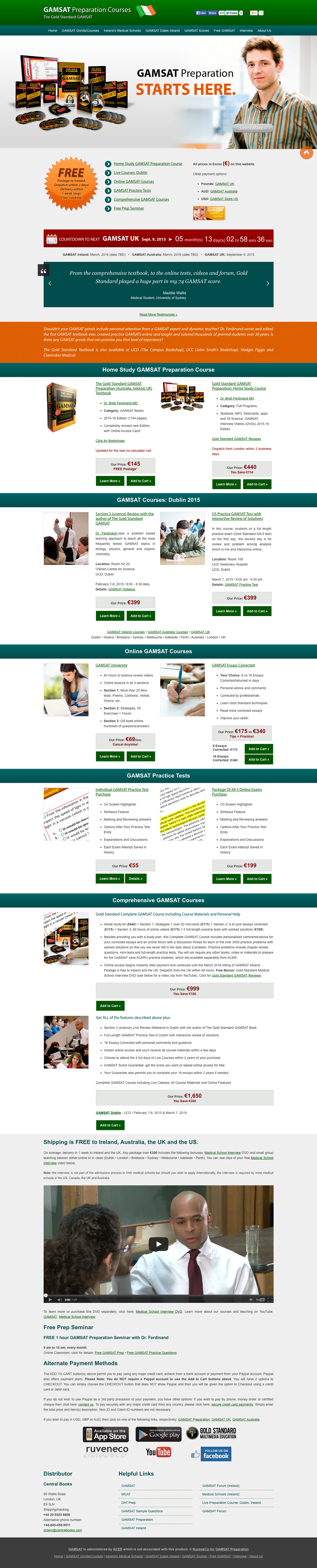 responsive website mobile website gamsat gamsat preparation gamsat courses Website Design website development