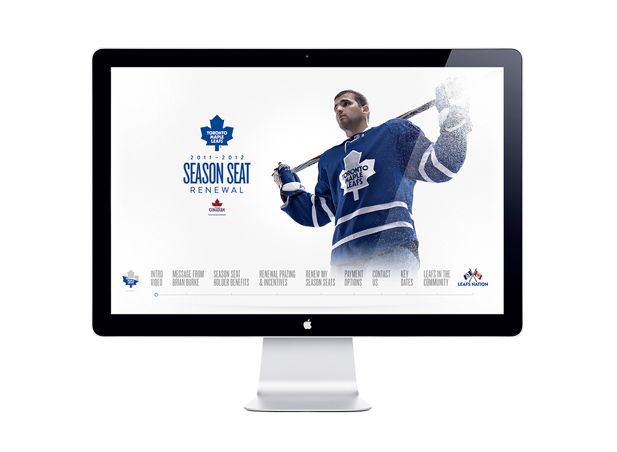 Adobe Portfolio maple leafs Website microsite NHL dion hockey ice MLSE leafs Dave Rodgers