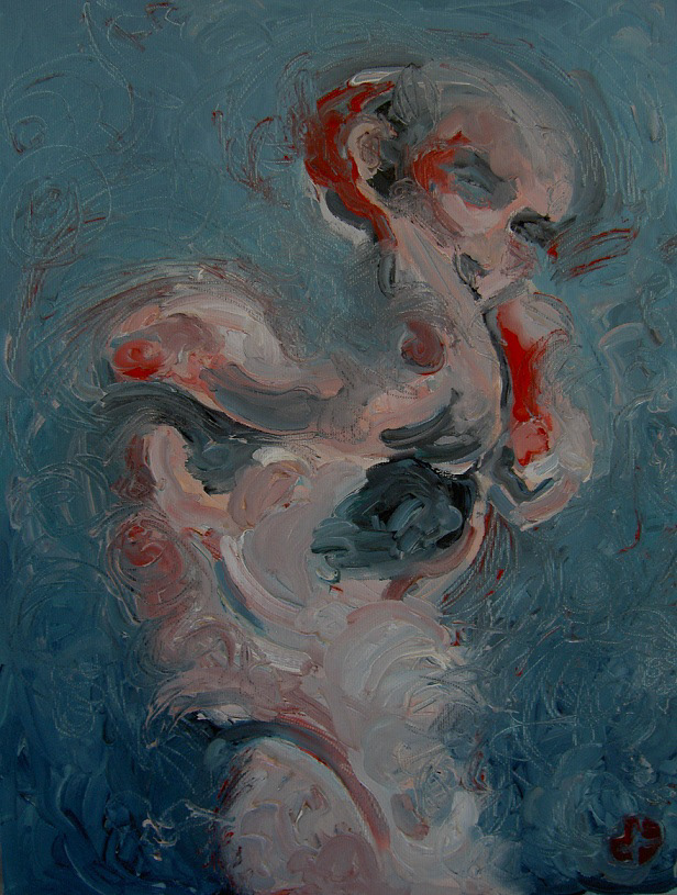 contemporary art naked Nude Model oilpainting painting  