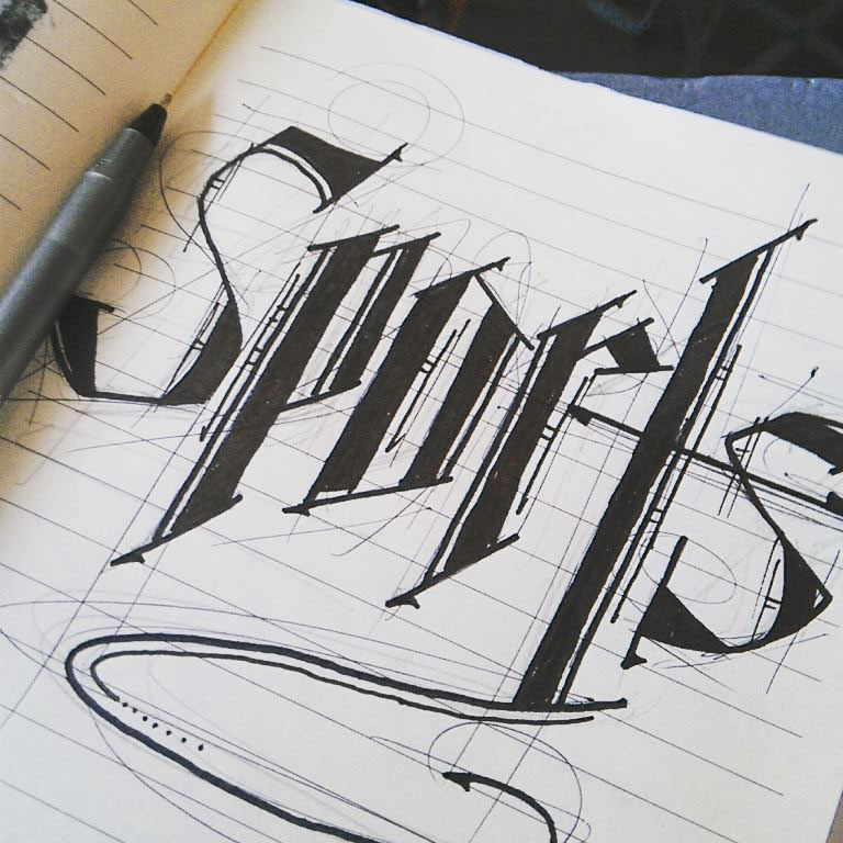 handmade letters art words amatuer typographer handdrawn