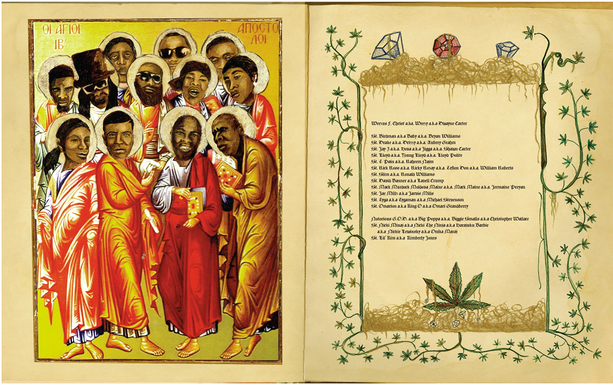 lil wayne illuminated manuscript iconography bible nicki minaj birdman books celebrities young money Weezy Rick Ross rap Cash Money humor