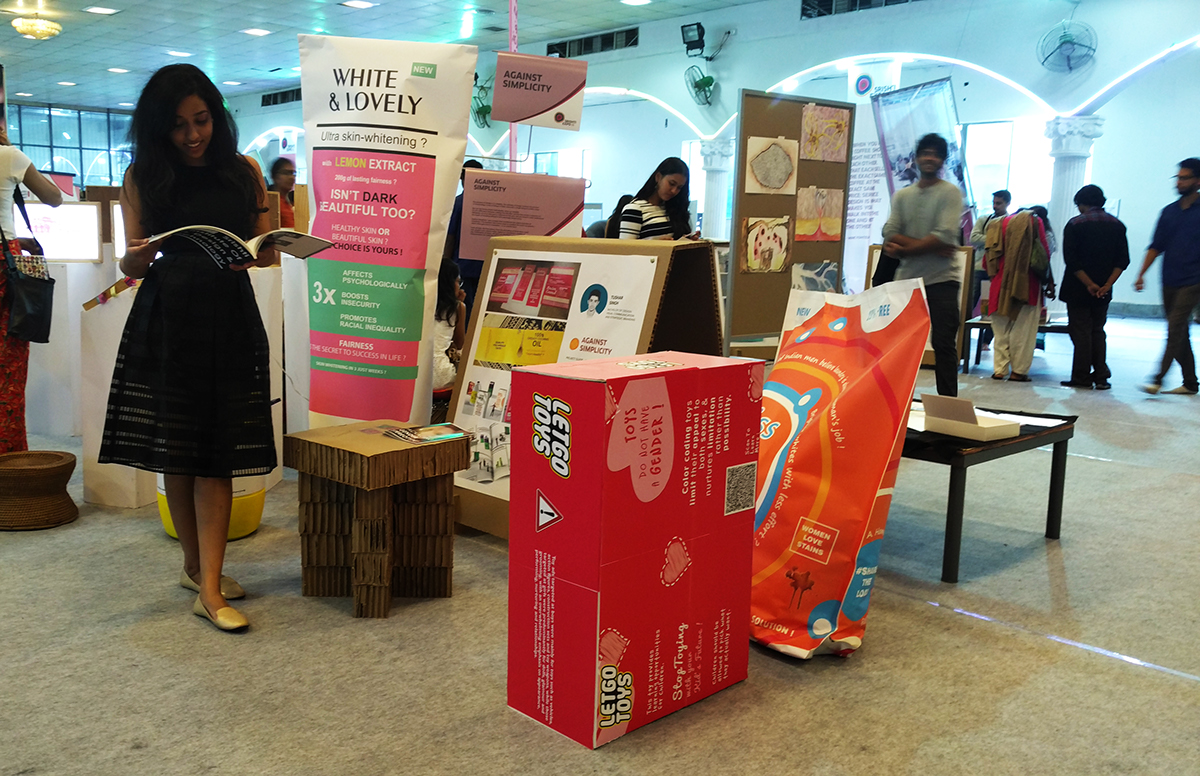 Packaging 'Gender Stereotypes' gender bias Consumer Products Packaging life size Exhibition Design 