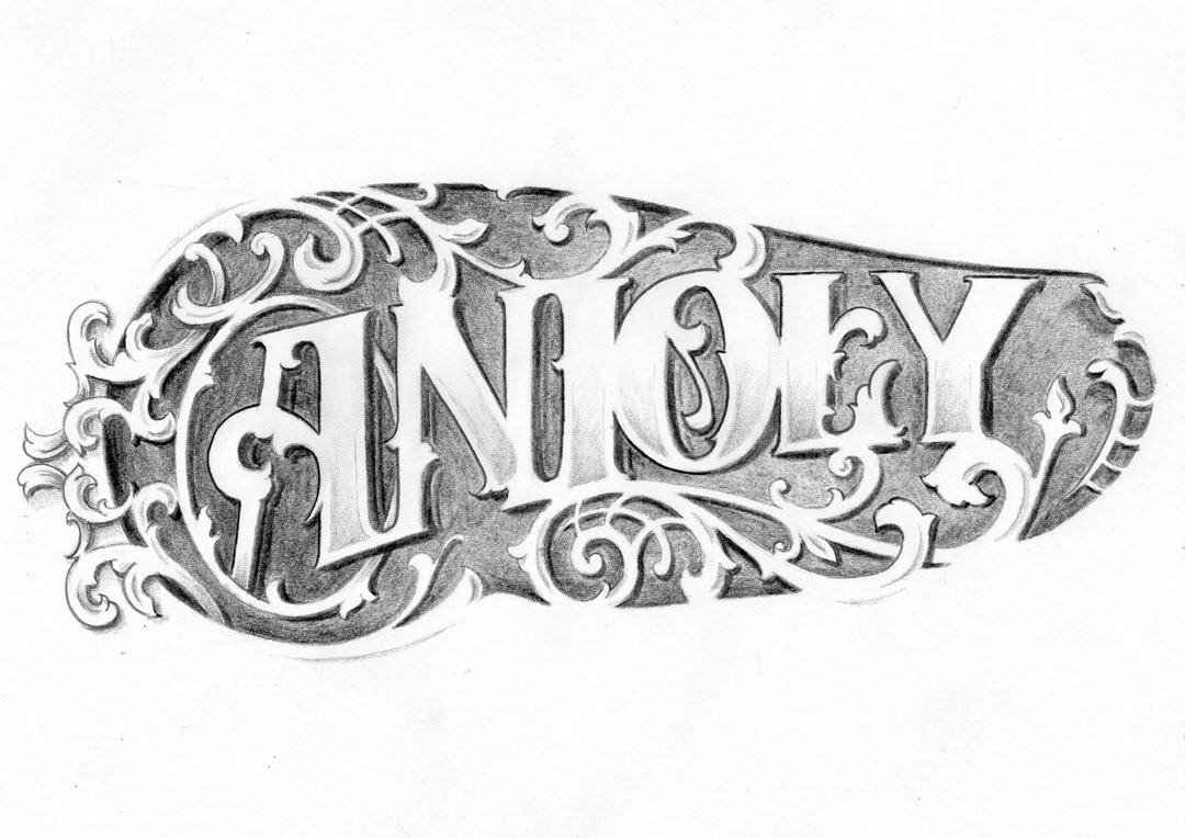 angels custom font Demons Handlettering Mockup ornaments tattoo typography   Victorian vintage