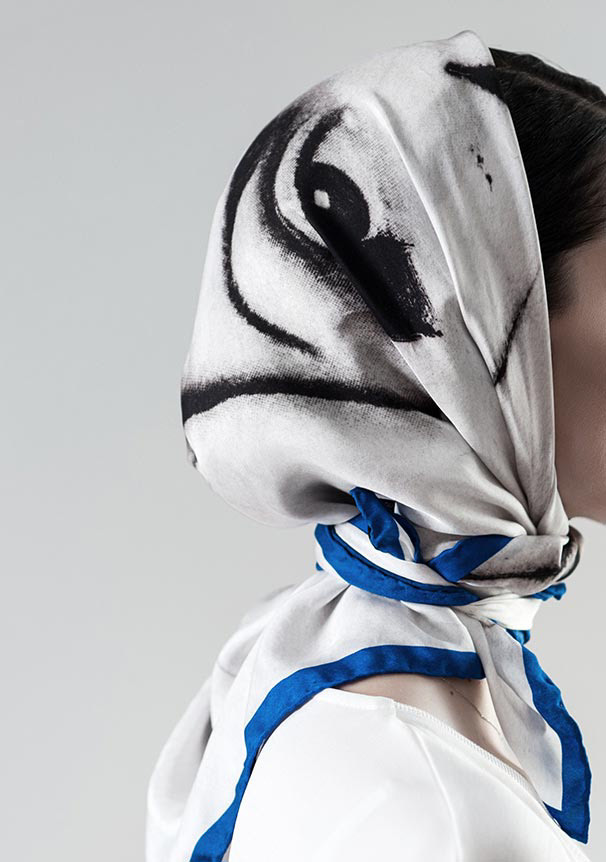 Fashion  SILK scarf artwork printmaking textile design  product design  handmade art gift Art to wear