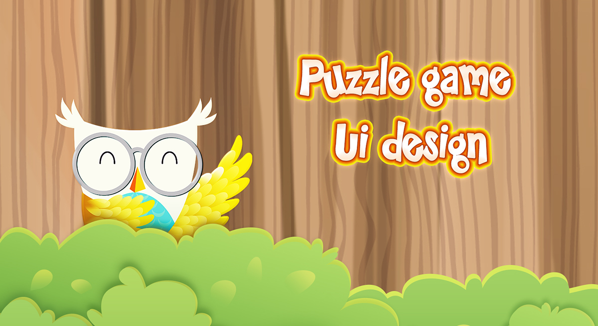 puzzle game ui Main Menu game jungle owl Crossword wordsearch sudoku