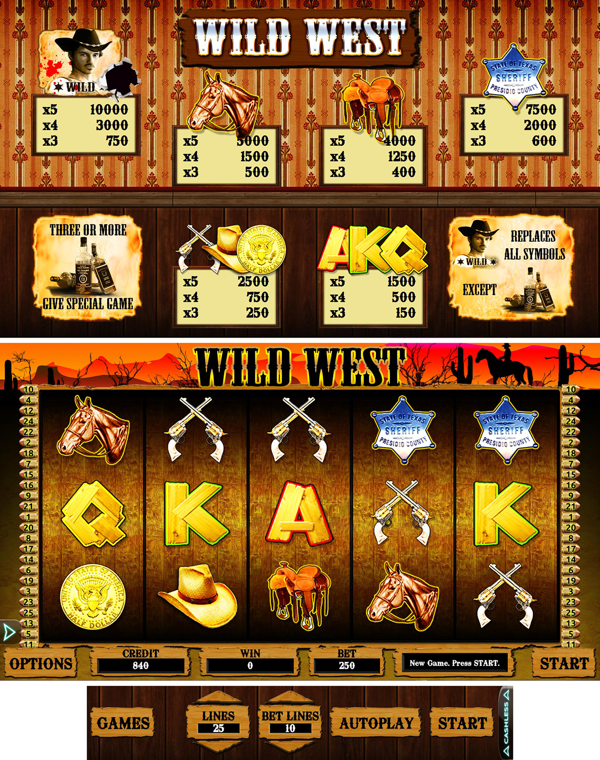 WILD WEST Slot Game on Behance