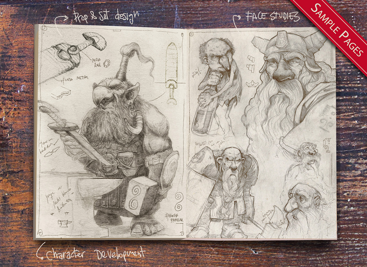 danidiez artbook sketch shamans doodles crowdfunding