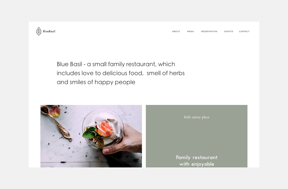 Web Webdesign design minimaldesign minimal restaurant Food  green healthy
