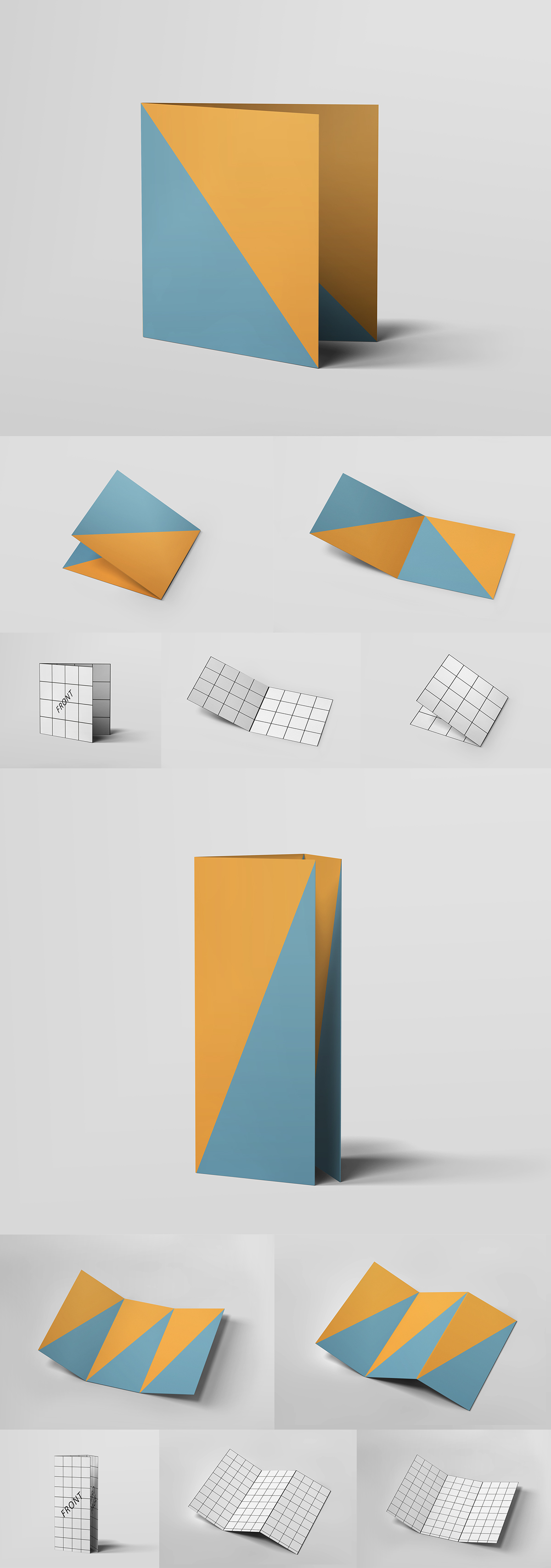 Mockup mockups Smart object inspire template brochure folder magazine poster tri fold half fold free to use