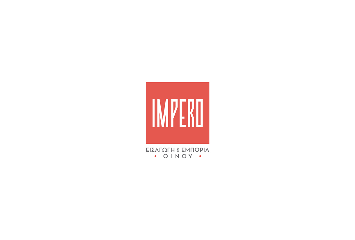 Impero wine imports icons stationary Promo Material envelope letterhead card bussiness card folder