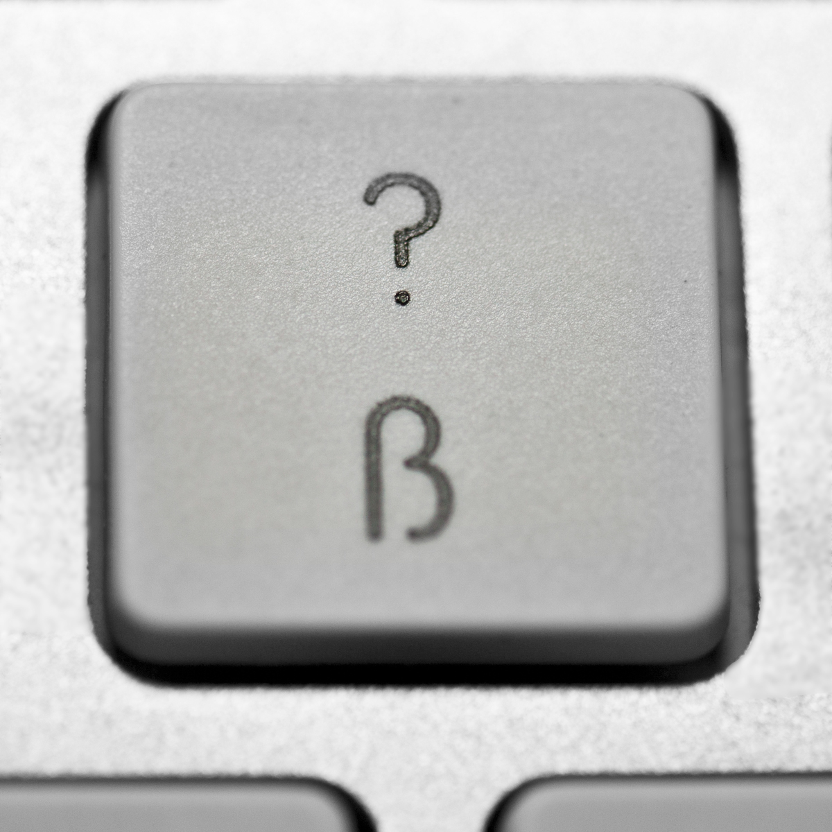 question point keyboard metal brushed monochrome sharp s key questionmark