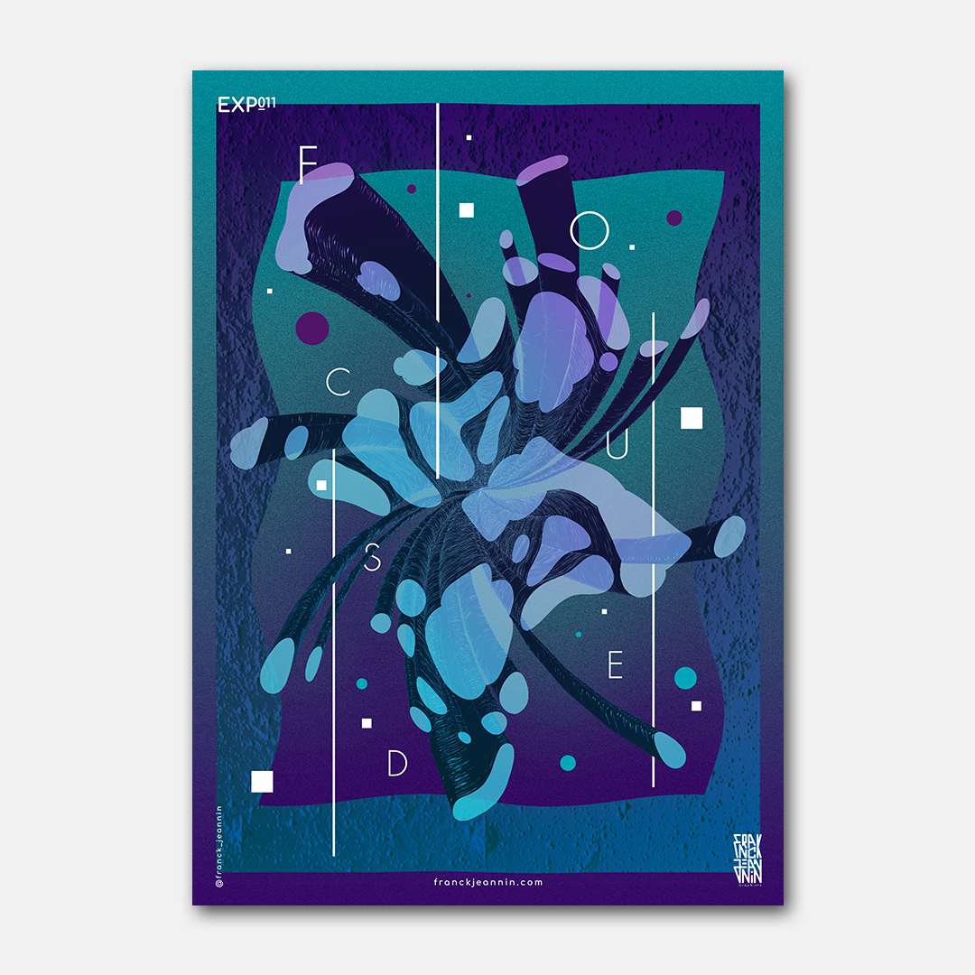 poster print 3D graphisme focused gradient vector inspiration abtract