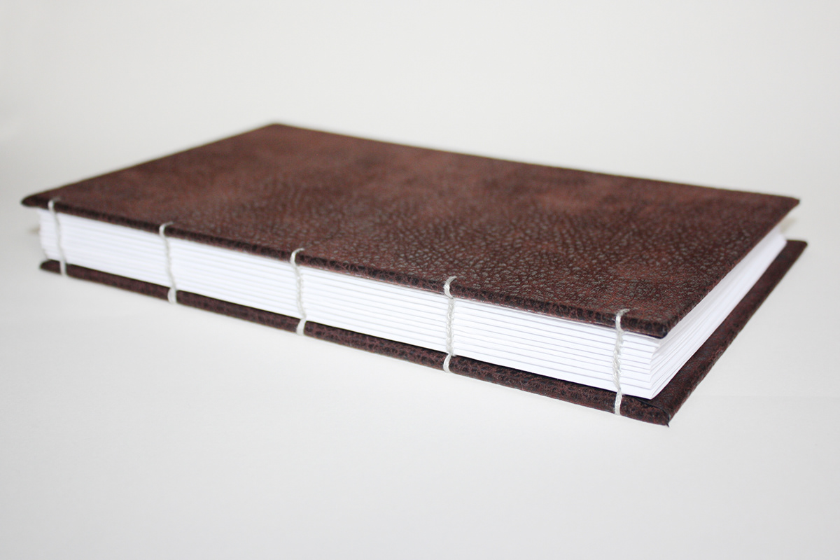 hand binding sketchbook journal book