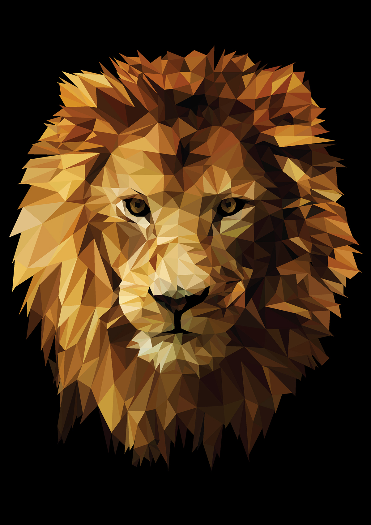 lion animal Low Poly low-poly geometric geometric design ILLUSTRATION  glasgow scotland