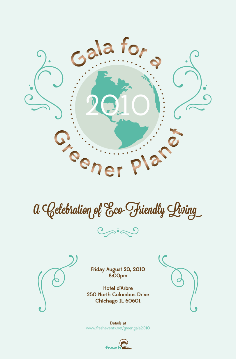 Invitation green earth eco-friendly