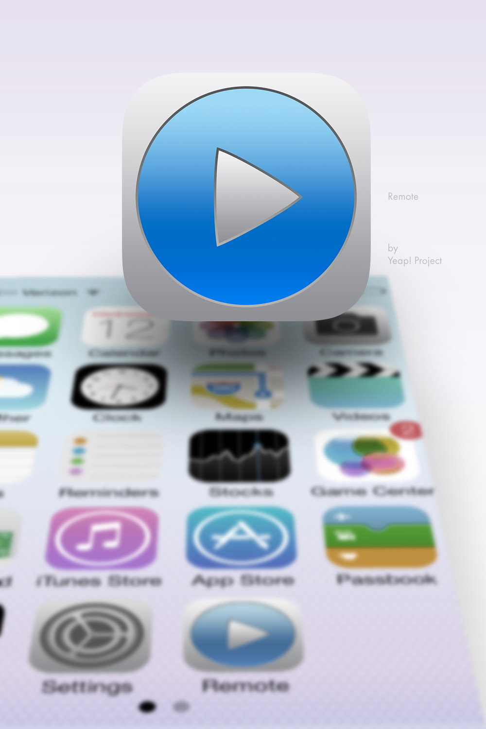 remote ios7 apple UI flat Icon redesign concept