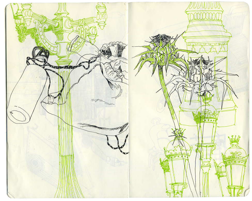 moleskine doodle Drawing  ILLUSTRATION  graphic ink pen sketch spread daily