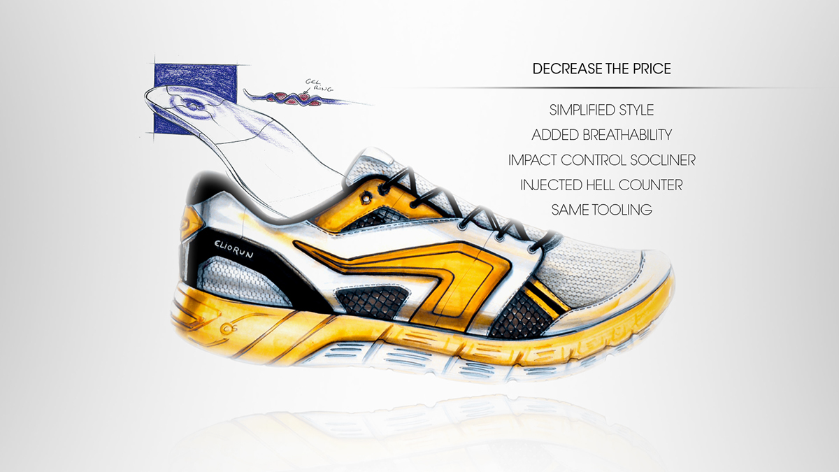 sport footwear running shoe design Render photoshop kalenji run patternmaking