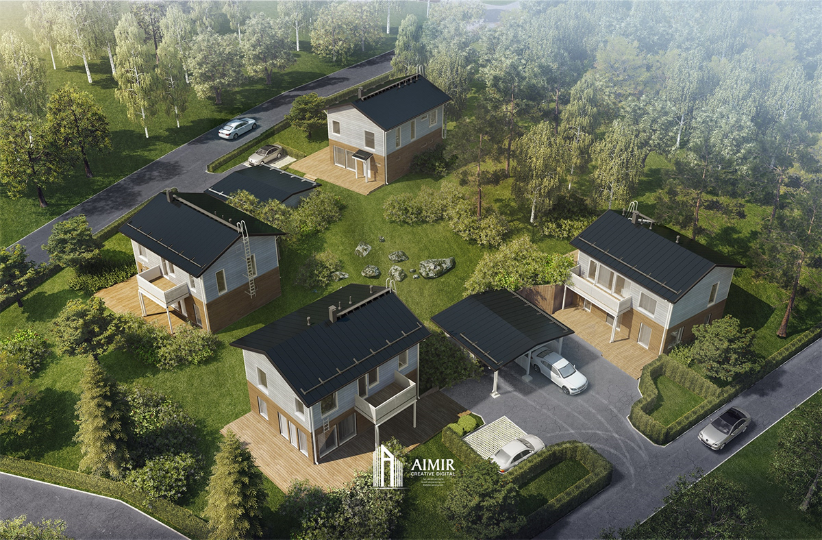 3D architecture archviz CGI exterior home house Render Villa visualization