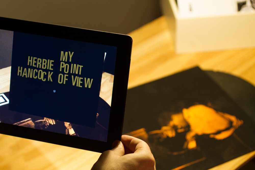 3D augmented reality jazz blues AR media LP iPad Blue Note audiovisual Coltrane Album cover