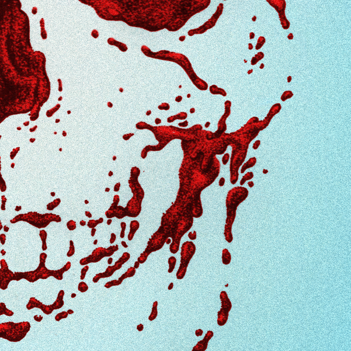 skull blood color dot death