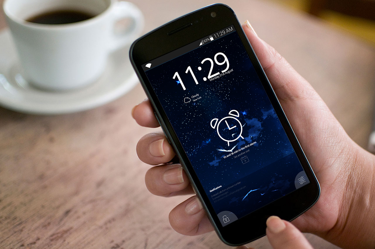 app android flat alarm free psd design creative