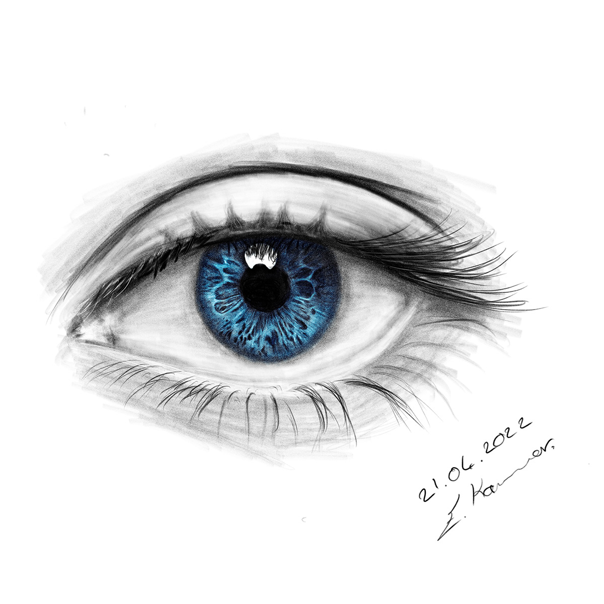 sketch artwork digital illustration Drawing  Digital Art  eyedrawing sketches eye