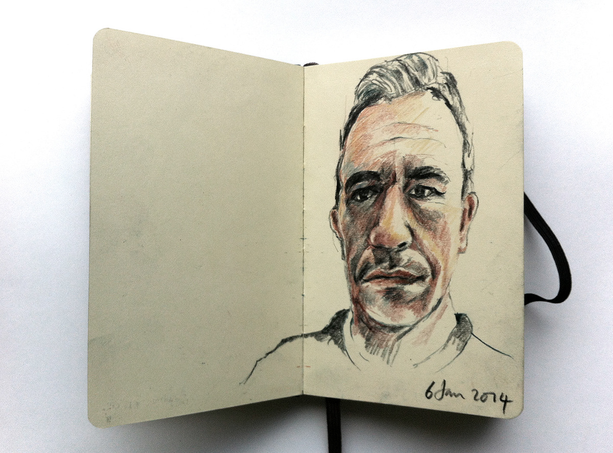 self portrait Portraiture sketch book selfie acrylic pencil